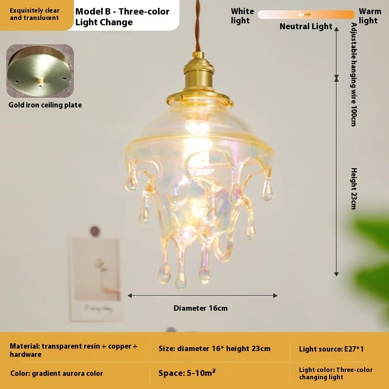 Melting Candle Water Drop Retro Restaurant Chandelier Personality Art