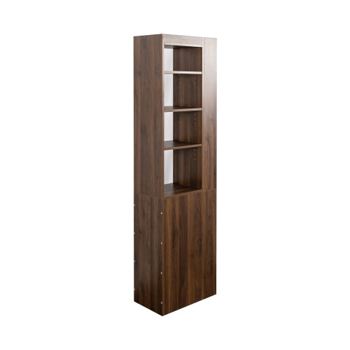 70.87 H Display Storage Cabinet , 4-Tier Shelf, 3 Side Drawers & 4 Small Display Shelves , Modern Wooden Tall Bookshelf Bookcase For Living Room Home Office
