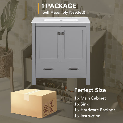 Gray Single Sink Vanity