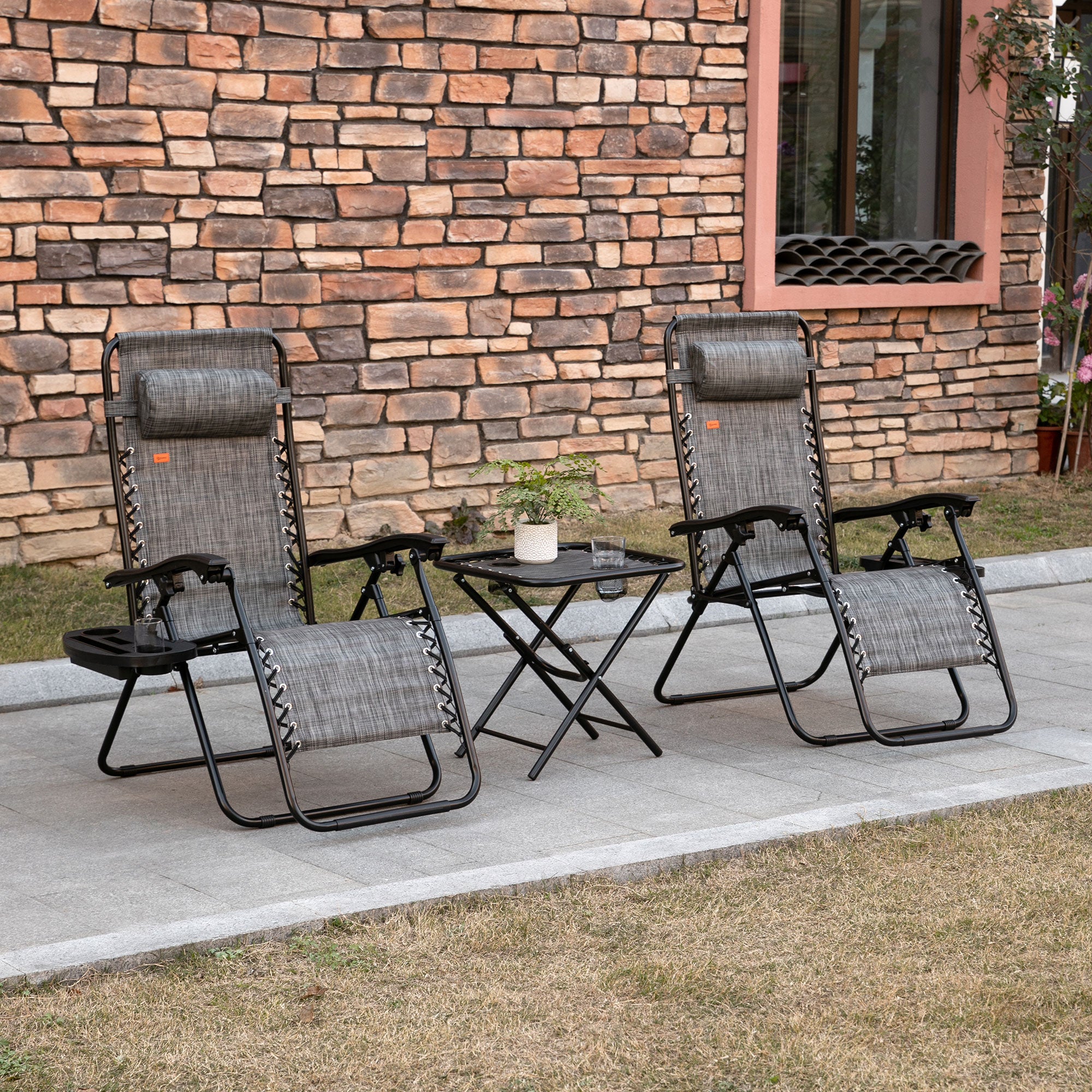 Zero Gravity Chair Set with Side Table