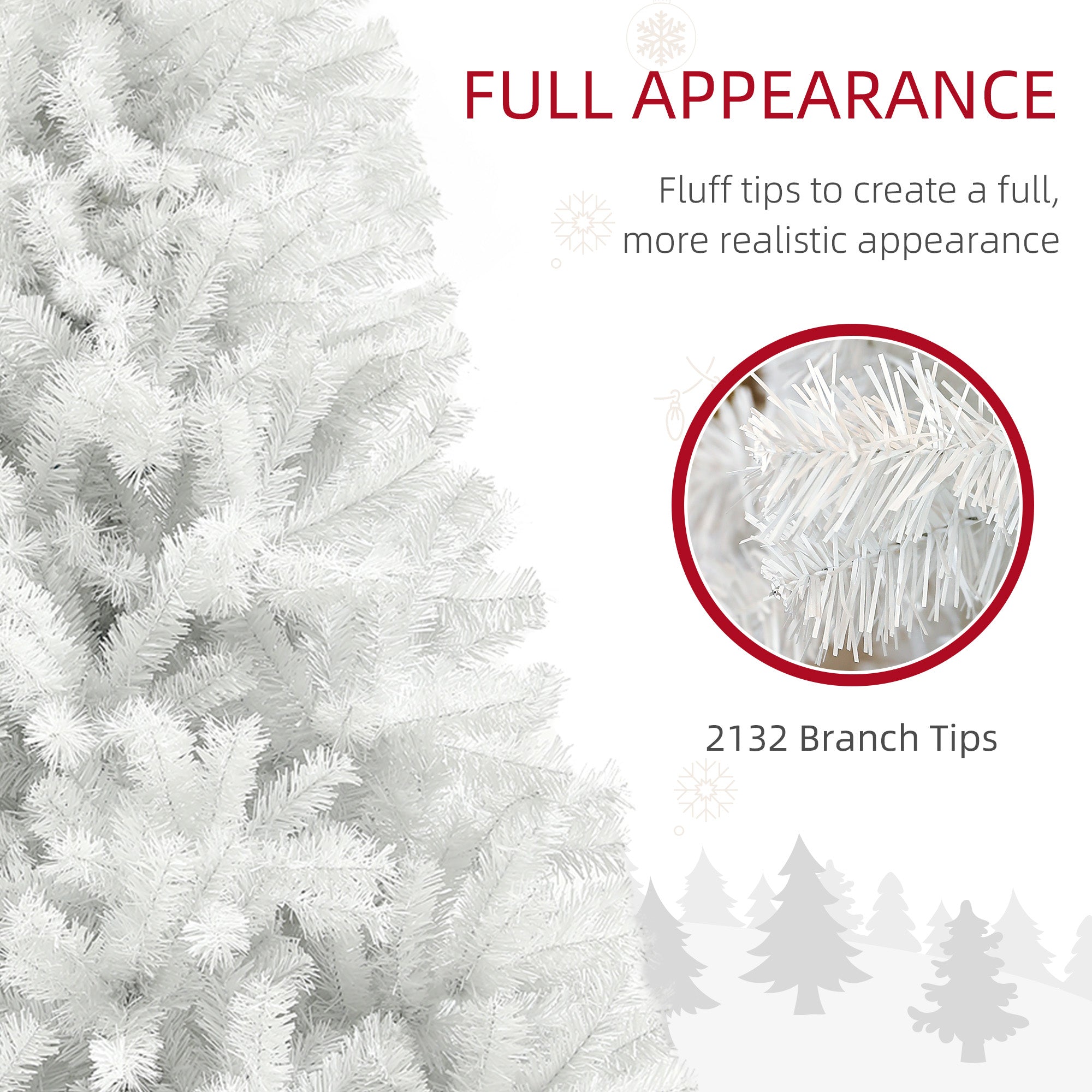 White Tall Christmas Tree