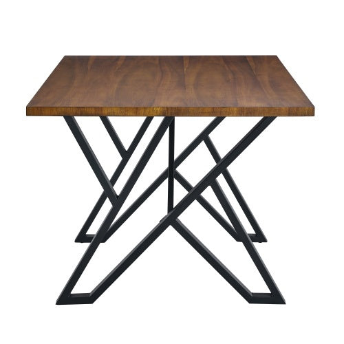 Walnut Metal Dining Table