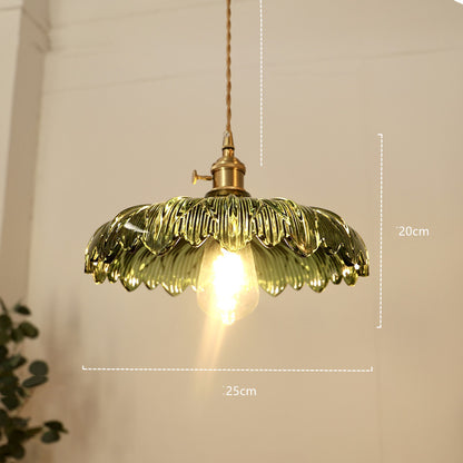 Fashion Simple Vintage Brass Glass Chandelier