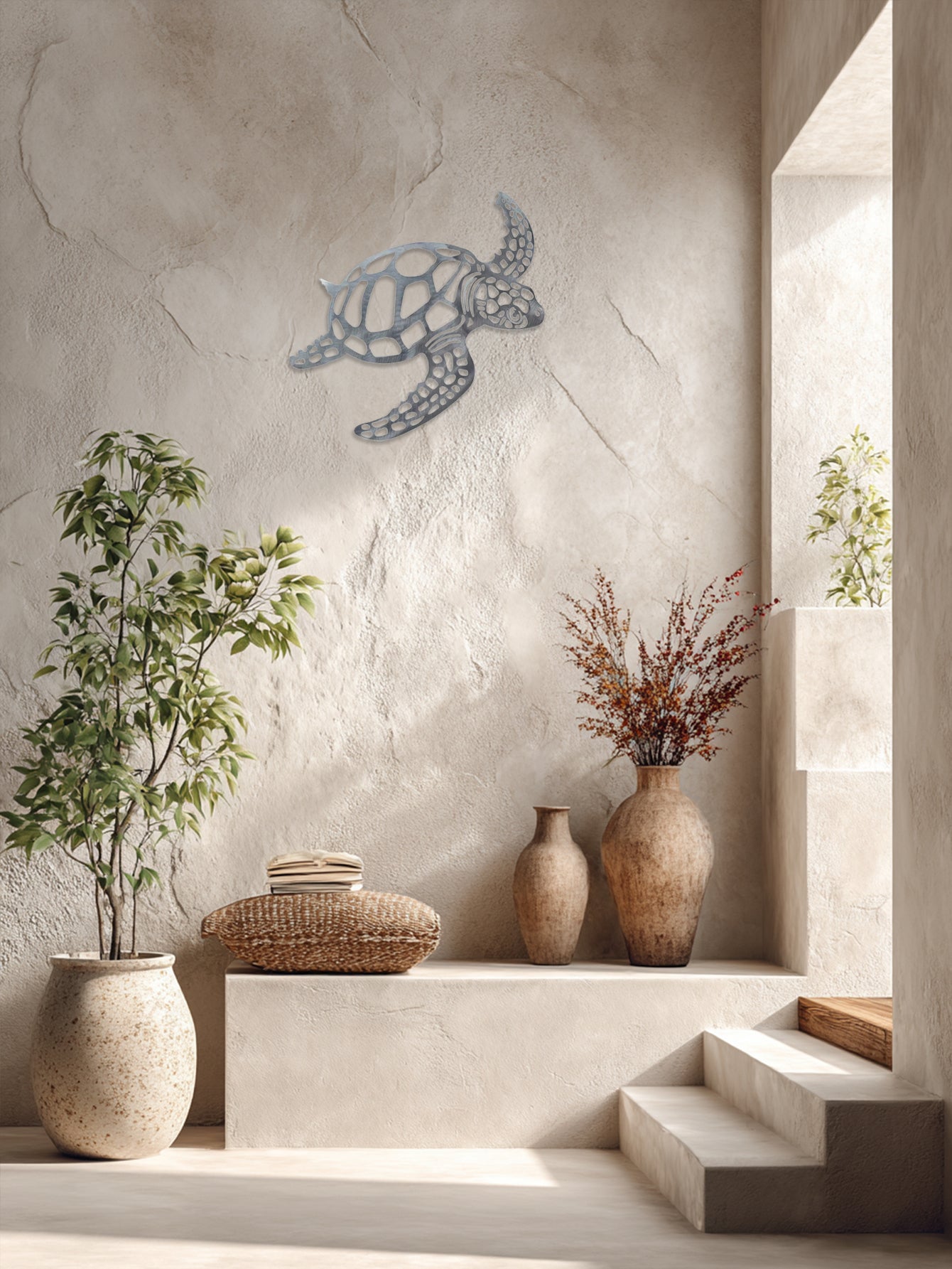 Metal Sea Turtle Decor