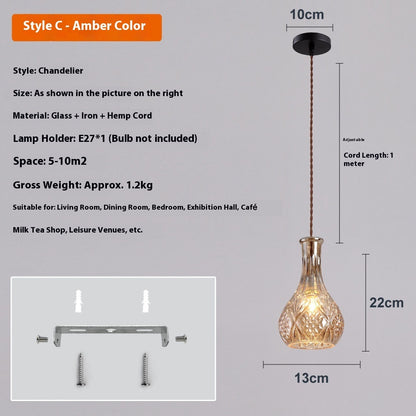 Bedroom Bar Entrance Bar Hotel Homestay Simple Wine Bottle Glass Chandelier