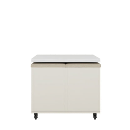 Modern Lift-Up Coffee Table With 4 Stools Set For Living Room Expandable 1 Hidden Storage 2 Drawers Space Saving Folding Dining Table