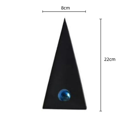 Black triangular pyramid with blue gemstone base from abstract white and blue geometric triangle decorbites geometric triangle blue