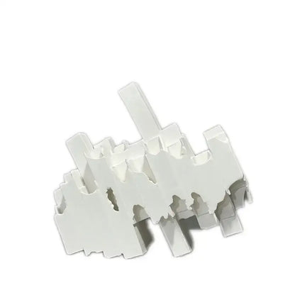Abstract white decorbites geometric ceramics flower vase shaped like white plastic lego city building blocks for living room decor