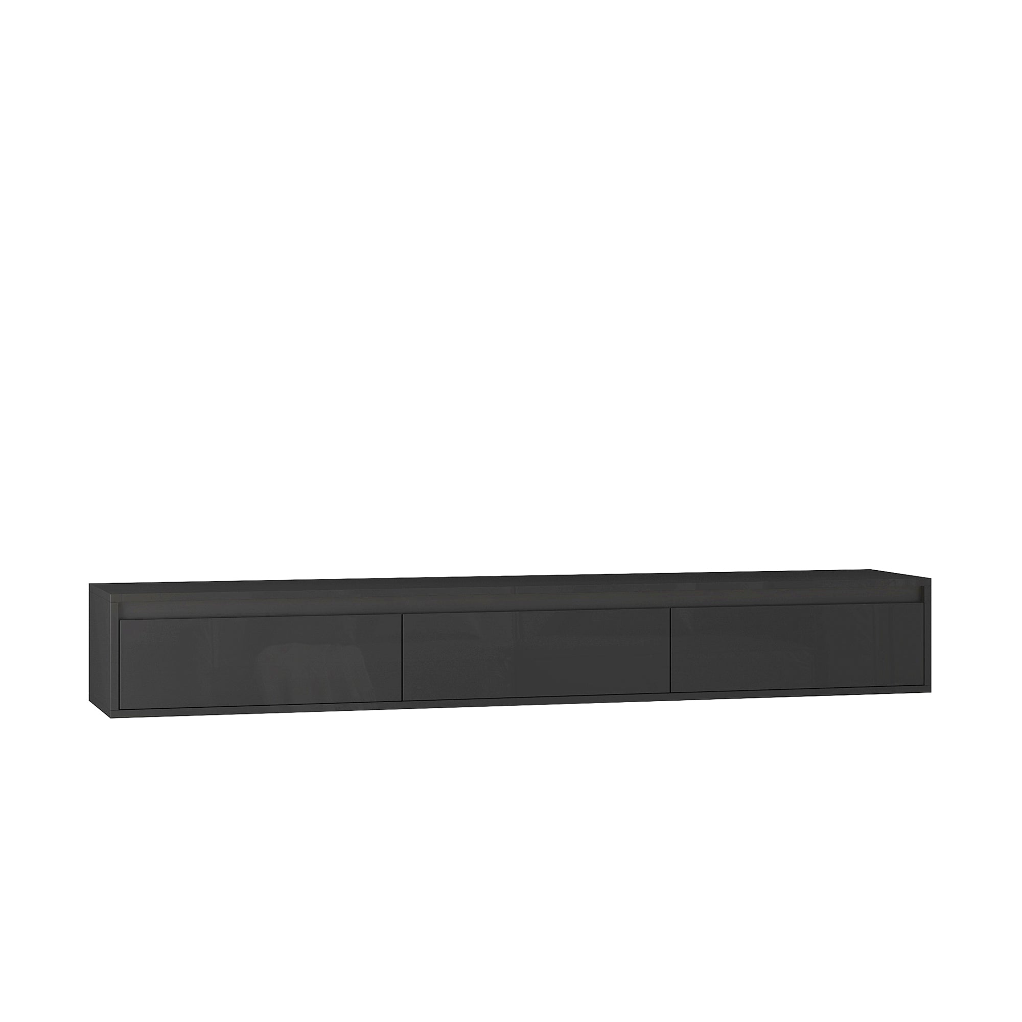 Black LED Wall TV Stand