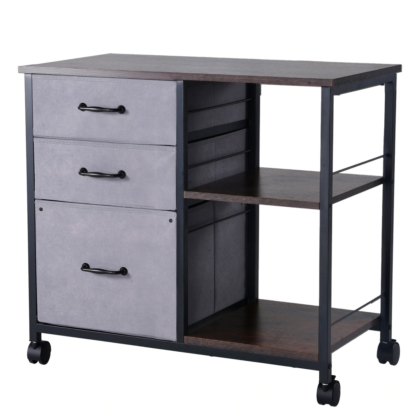 Brown Metal File Cabinet