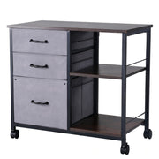 Brown Metal File Cabinet
