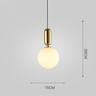 Single Head Glass Ball Chandelier Restaurant