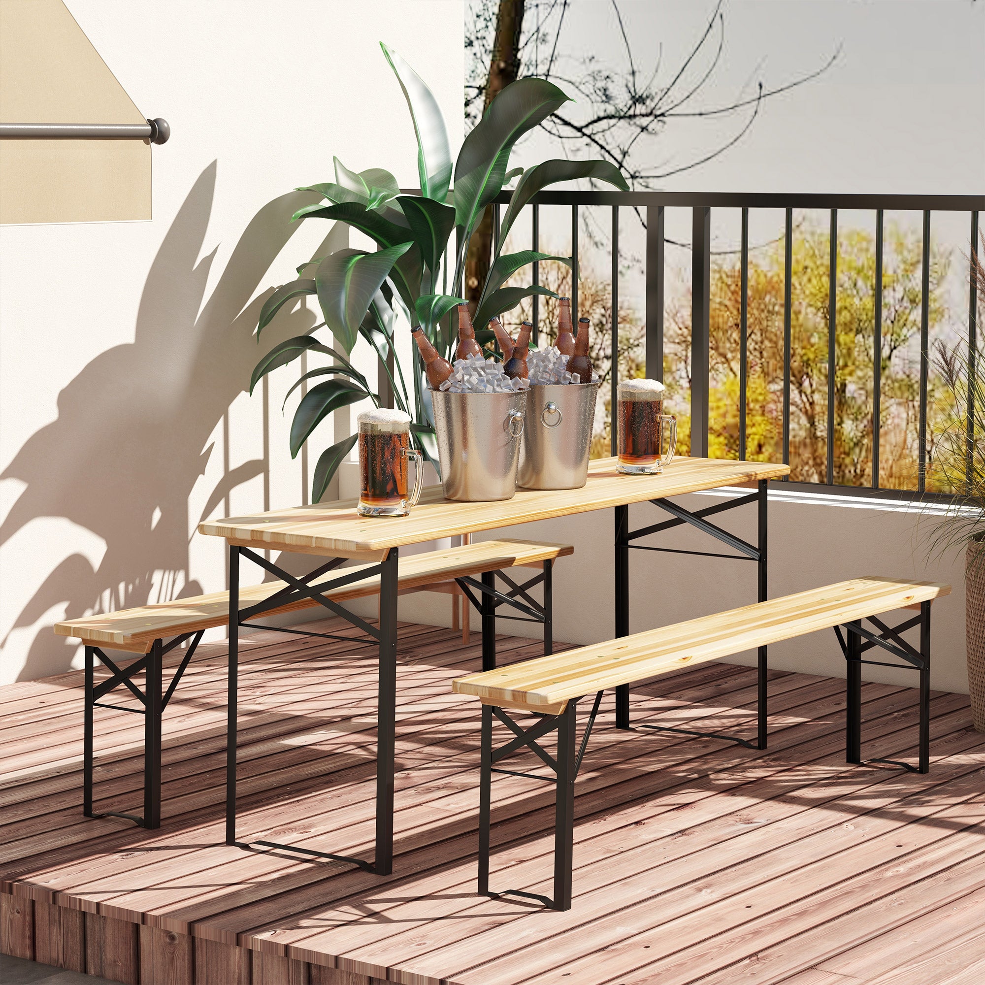 Wooden Outdoor Picnic Table