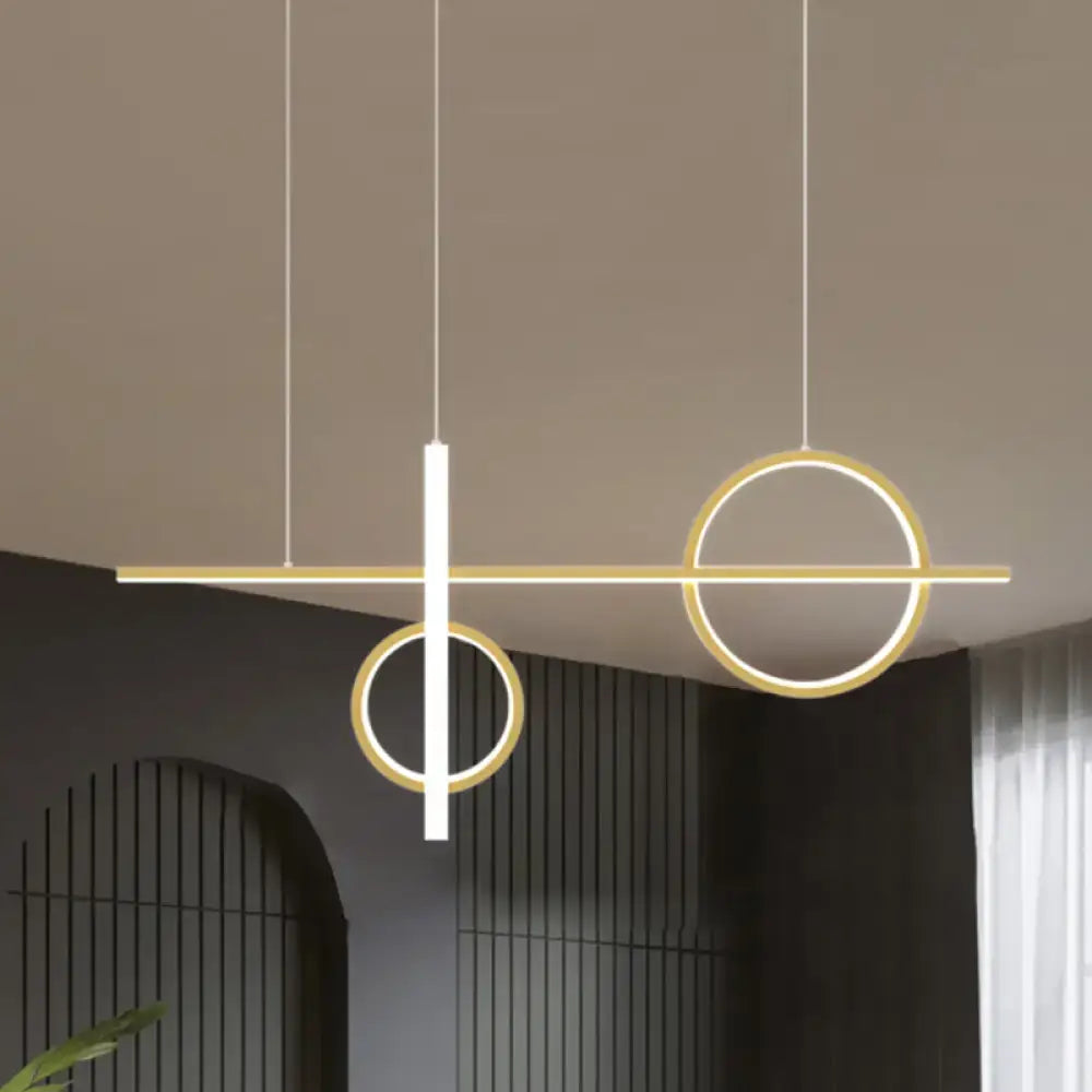Modern minimalist decorbites acrylic bike pendant lighting with sleek gold and white geometric design bulb base led light type