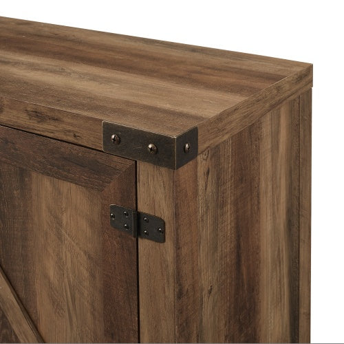 Oak Barn Door TV Stand