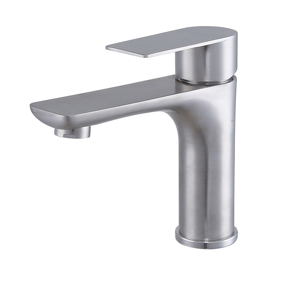 Stainless Steel Faucet Hot And Cold Basin Faucet Bathroom Hand Washing Washbasin