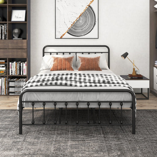 Victorian Black Metal Bed