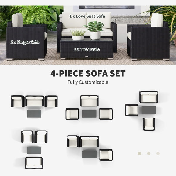 Rattan Modern Patio Set
