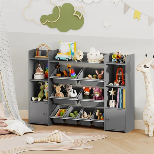 Gray Kids Storage Shelf