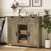 Gray Wooden Floor Cabinet