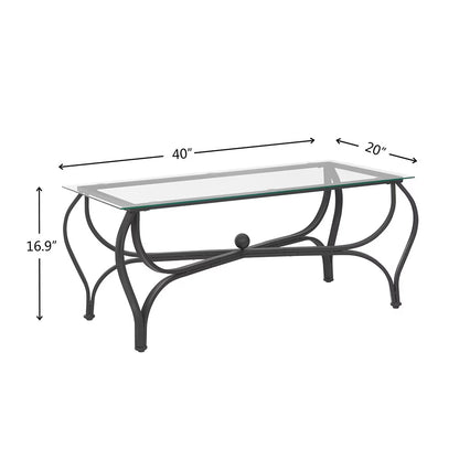3-Piece Tempered Glass Coffee Table Set