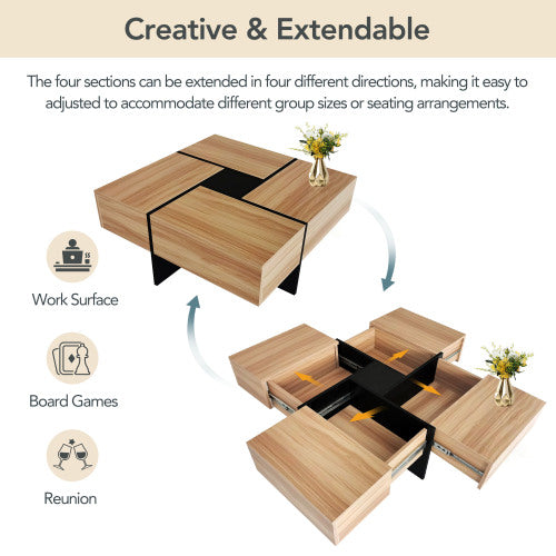 Brown Storage Coffee Table