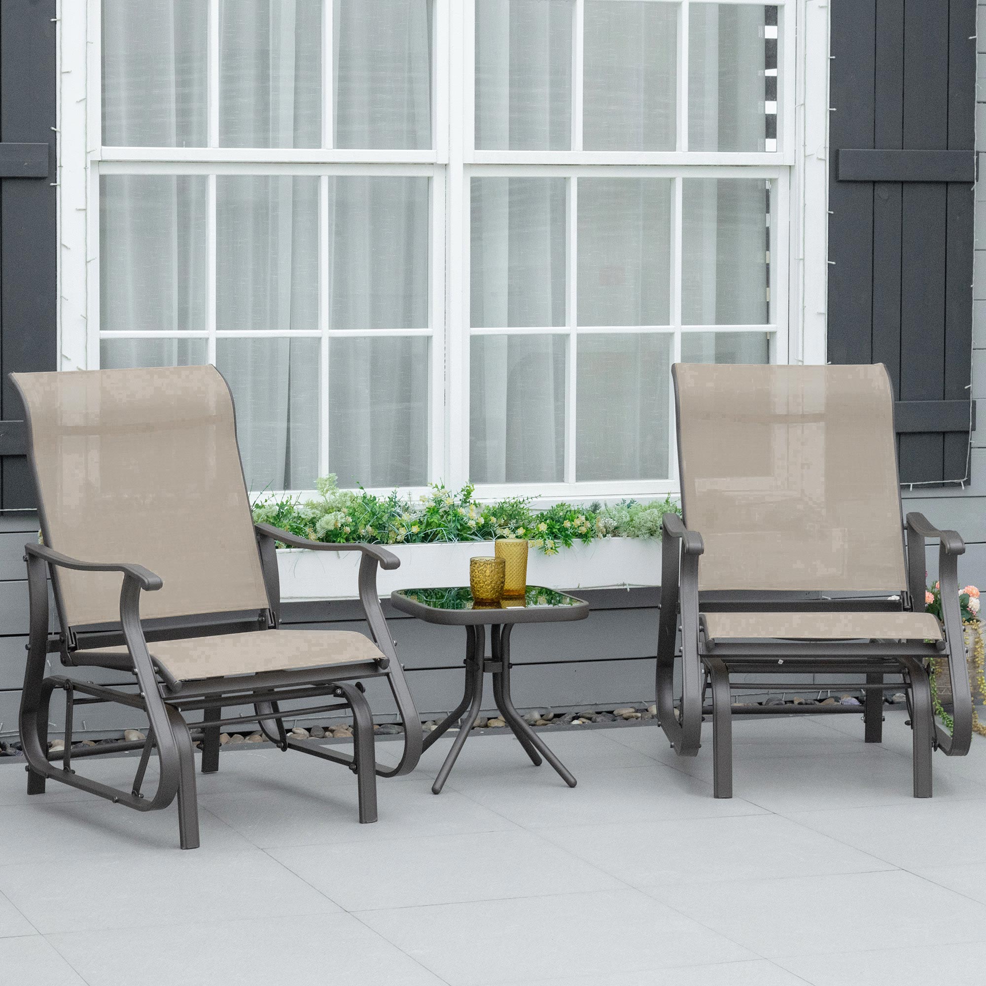 Aluminum Patio Glider Set