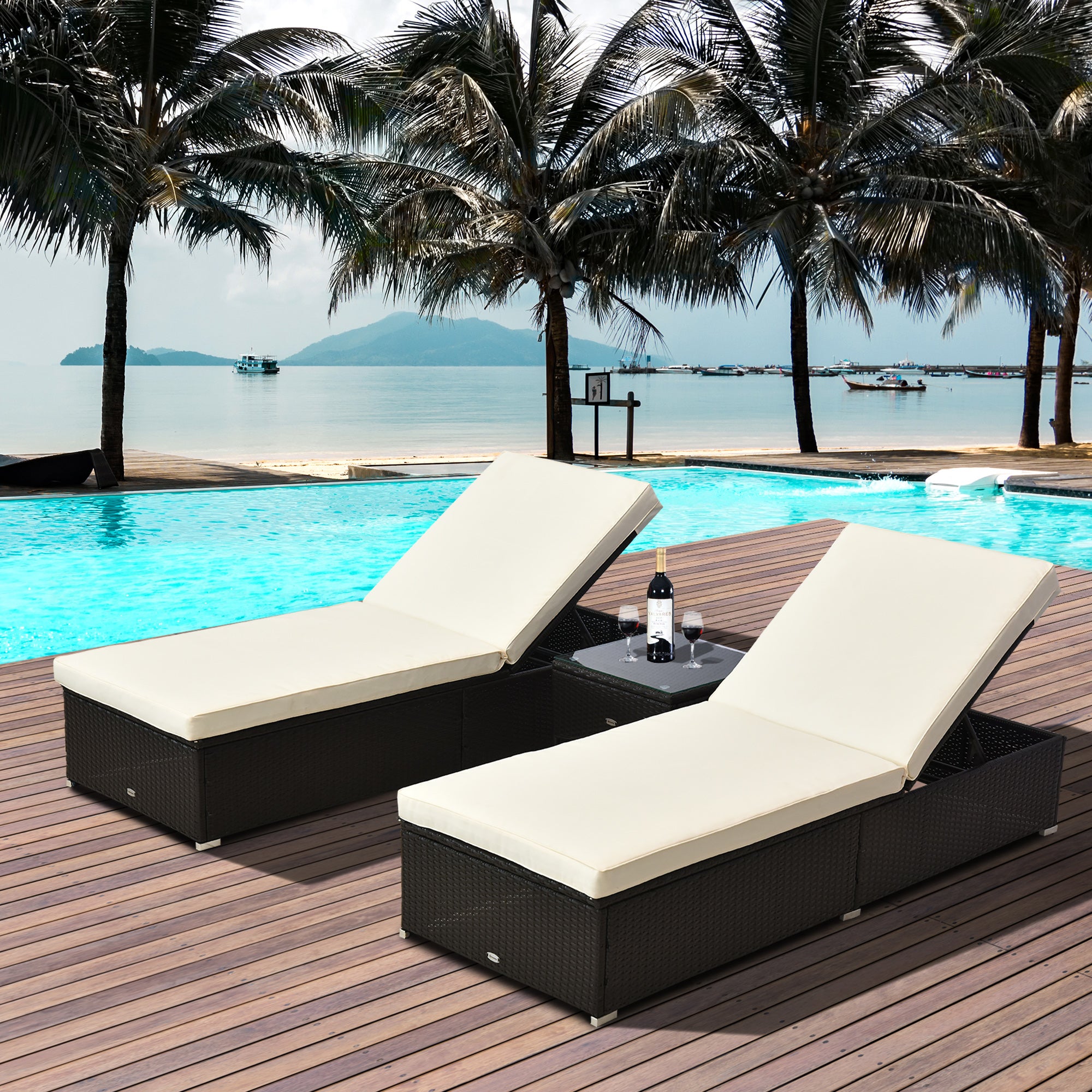 Adjustable Chaise Lounge Set