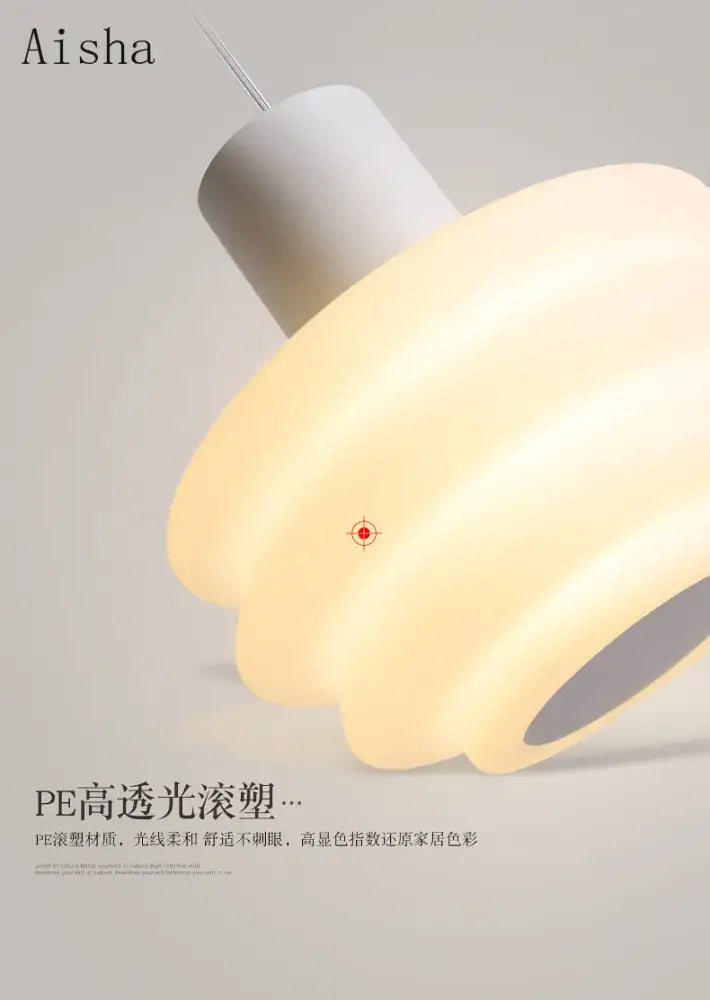 Aisha gold and frosted glass pendant light with warm glow and wave contours for bedroom decorbites acrylic led hanging