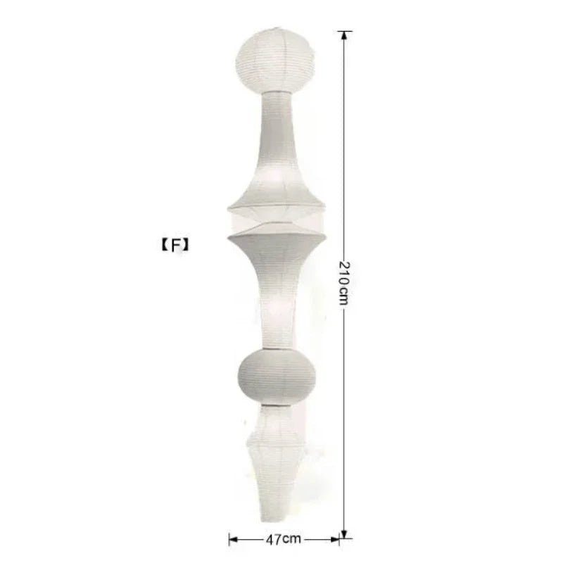 Akari-Style White Paper Wabi-Sabi Pendant Light - Decorbites