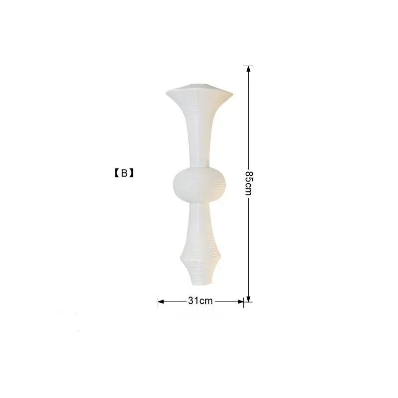 Akari-Style White Paper Wabi-Sabi Pendant Light - Decorbites