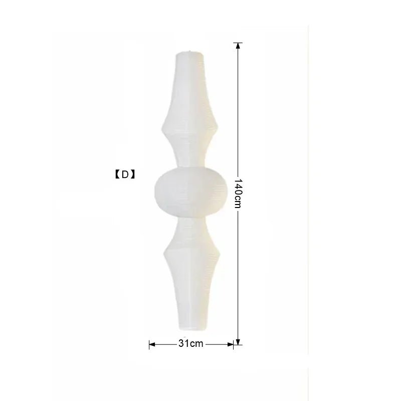 Akari-Style White Paper Wabi-Sabi Pendant Light - Decorbites