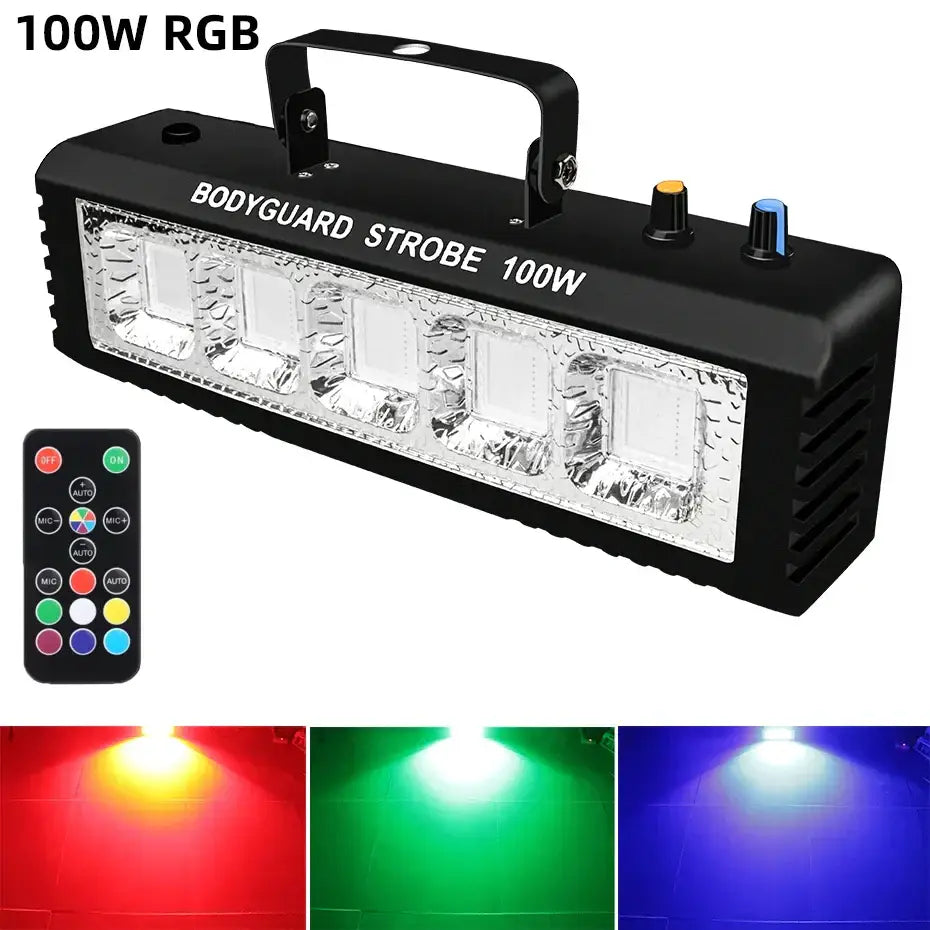 Black bodyguard 100w led strobe light bar with five bright rectangular cob leds and handle decorbites led strobe