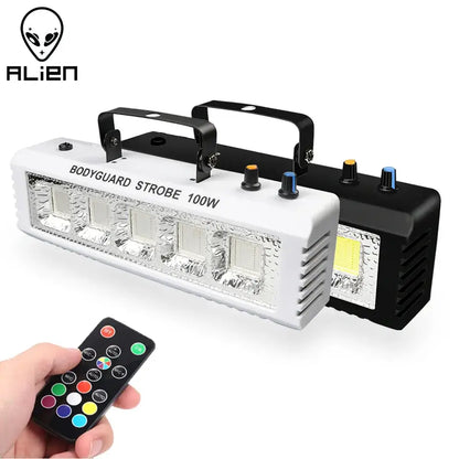 White and black alien decorbites led strobe lights with multiple color-changing leds and portable handles for party lighting