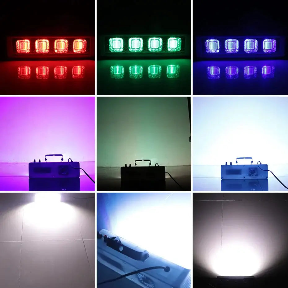 Alien white and black led strobe lights with vibrant red green blue purple white decorbites led strobe illumination