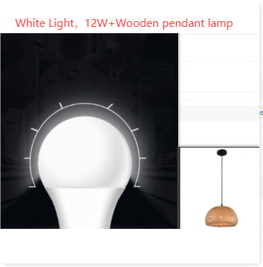 American Garden bamboo woven chandelier with 12w white led light and wooden pendant lamp design for restaurants