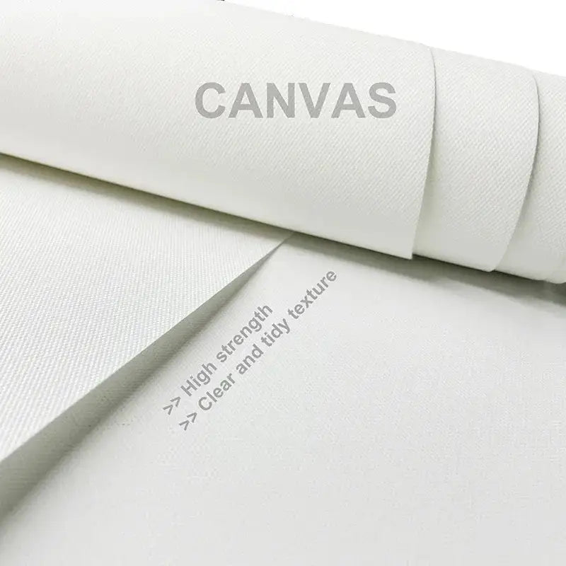 White canvas roll with textured high-strength fabric for DecorBites™ animal headphones gaming posters wall art prints