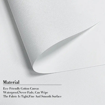 White eco-friendly cotton canvas with smooth texture used for decorbites™ anime poster collection prints