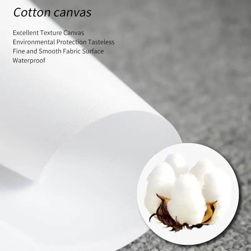 White cotton canvas anime poster collection featuring smooth texture and waterproof durability for DecorBites™ series