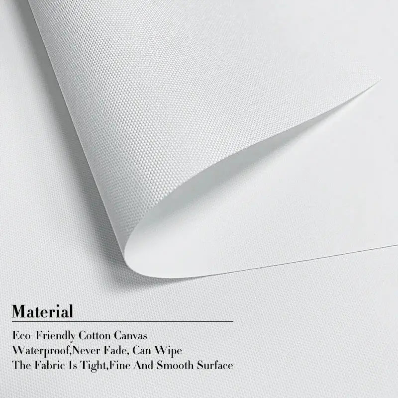 White eco-friendly cotton canvas with tight fine smooth texture for decorbites™ anime poster collection display