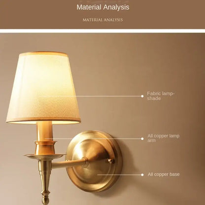 Antique brass and cream fabric copper wall lamp with a soft beige shade for decorbites copper wall lamp bedroom sconce