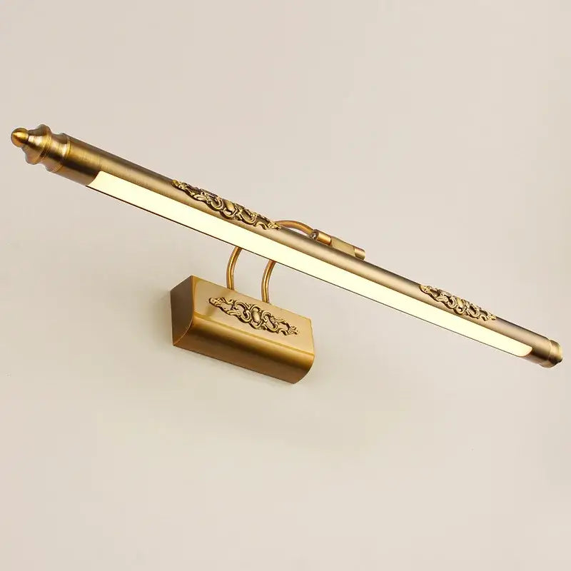 Antique bronze carved led vanity light with gold-toned ornate metalwork for bedroom decorbites bronze carved wall lamp