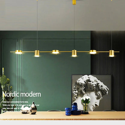 Art Deco Black and Gold LED Pendant Light - Decorbites