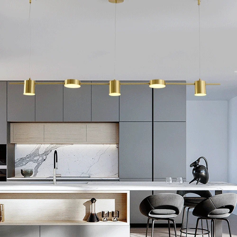 Art Deco Black and Gold LED Pendant Light - Decorbites