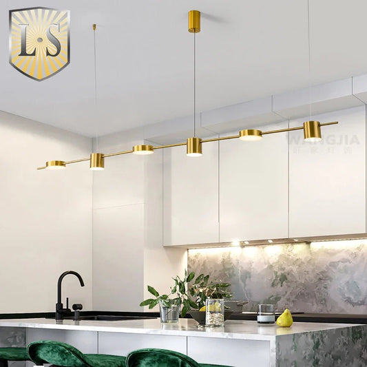 Art Deco Black and Gold LED Pendant Light - Decorbites