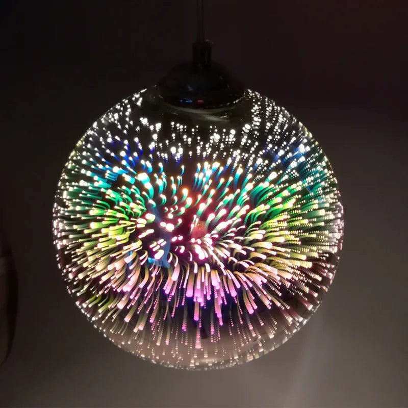 Art Deco Glass Globe Pendant Light in Gold or Silver - Decorbites