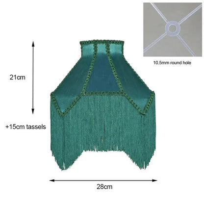 Teal velvet art deco lampshade with malachite green beaded trim and fringe for decorbites art deco bedroom decor
