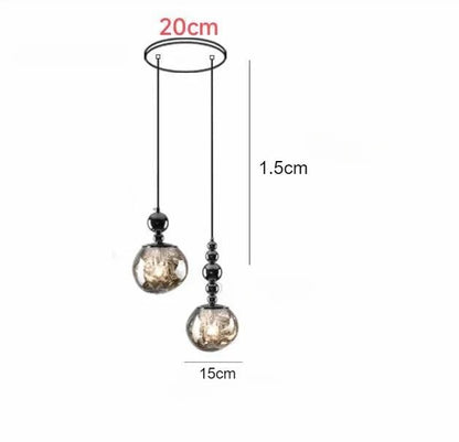 Art Deco Silver Lava Pendant Light in Acrylic and Metal - Decorbites