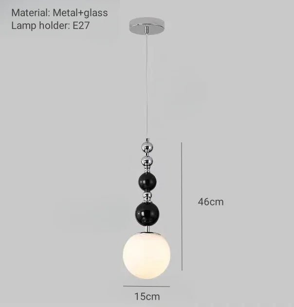 Art Deco Silver Lava Pendant Light in Acrylic and Metal - Decorbites