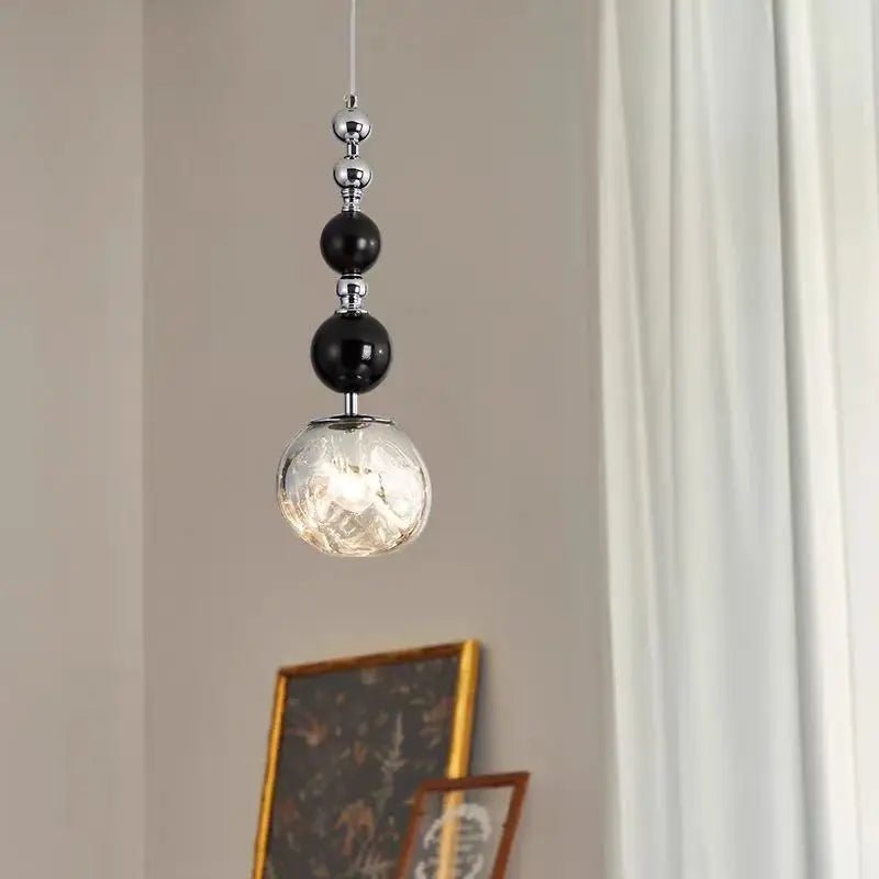 Art Deco Silver Lava Pendant Light in Acrylic and Metal - Decorbites